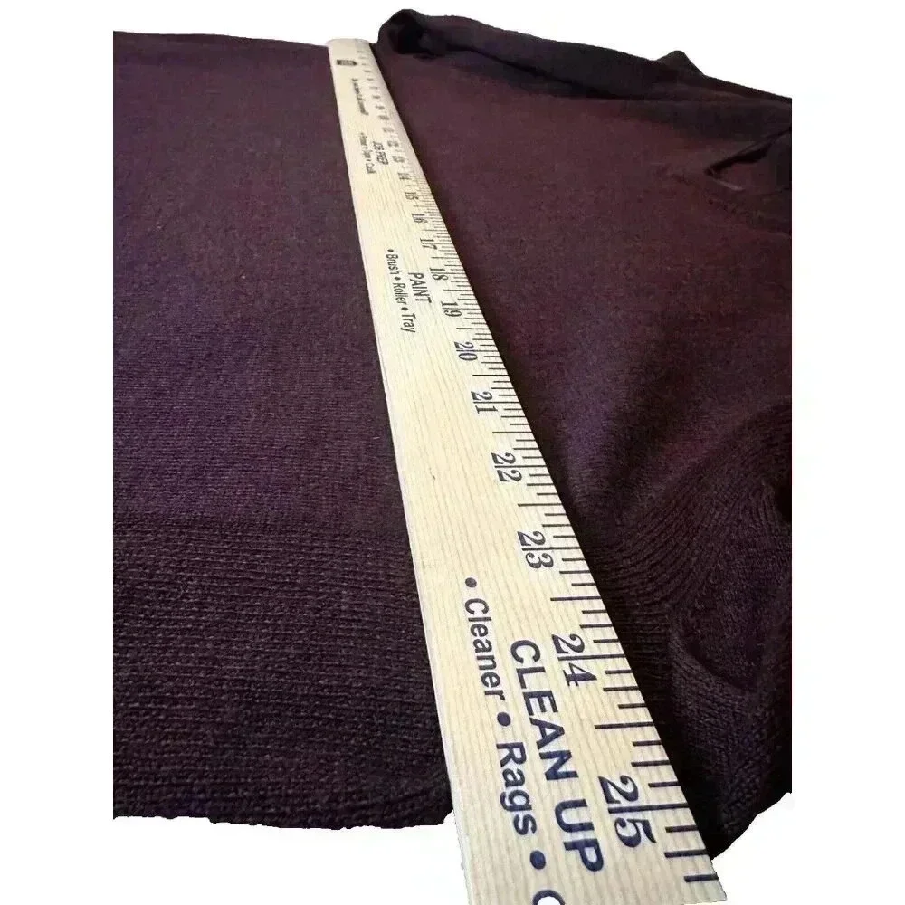 NEW Express Mens Sz XXL Merino Wool Blend V Neck Sweater Maroon Burgundy Classic